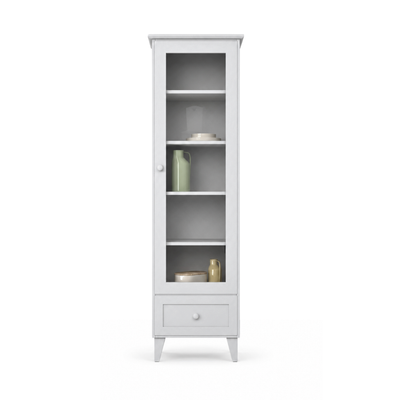 Vitrine 1S 57 Scandi en bois gris